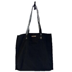 Ralph Lauren Women's Tote Bag Black Canvas Shoulder Bag‎ Handbag Purse NEW